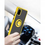 Wholesale Tuff Slim Armor Hybrid Ring Stand Case for Samsung Galaxy A02S (Yellow)